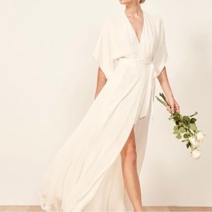 Reformation Cream Maxi Dress